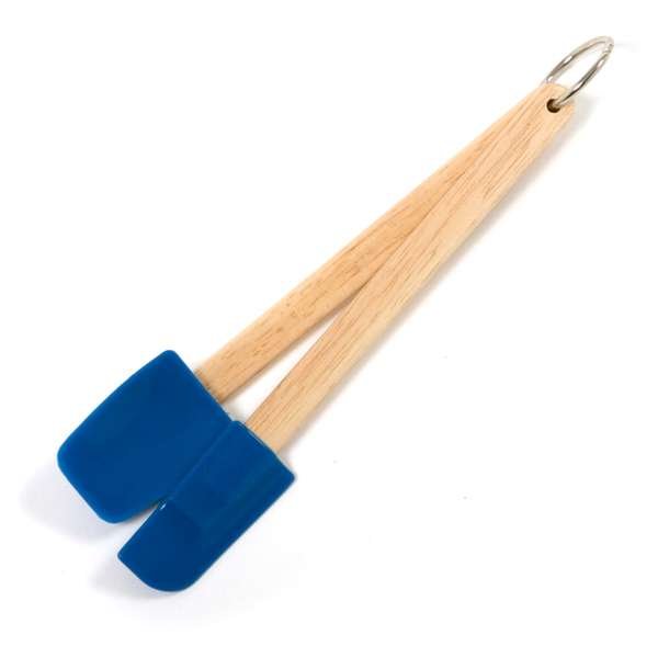 Norpro 2-piece Mini Wood Handle Silicone Kitchen Spatula & Scoop Set