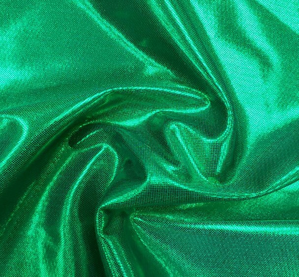 1 Yard Green Computer Foil Fabric 44/45&#x22; Wide, Lightweight Polyester for Dancewear, Costumes &#x26; D&#xE9;cor