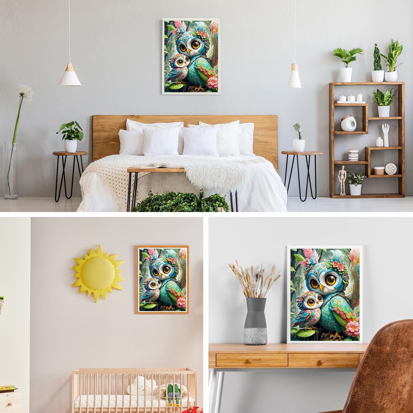 DIY 5D Owls Diamond Art Painting Kit
