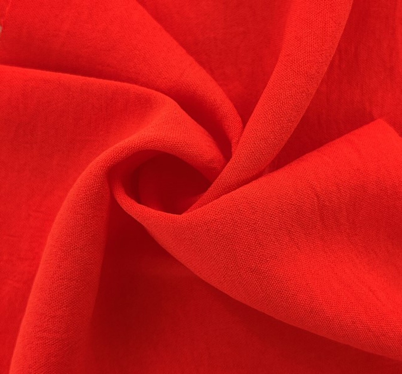 1 Yard Lightweight Orange Air Flow Fabric Smooth Woven 100% Polyester, 58/60&#x22; Wide