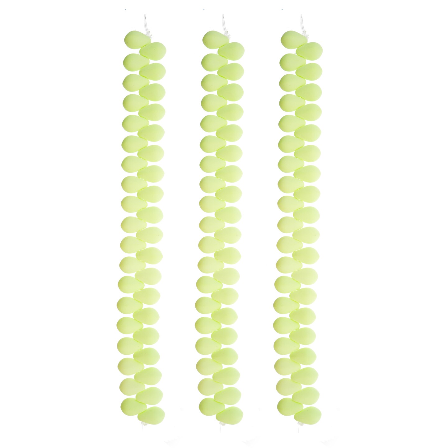 John Bead 114pcs 6x9mm Czech Glass White Alabaster Velvet Drop Bead Strands