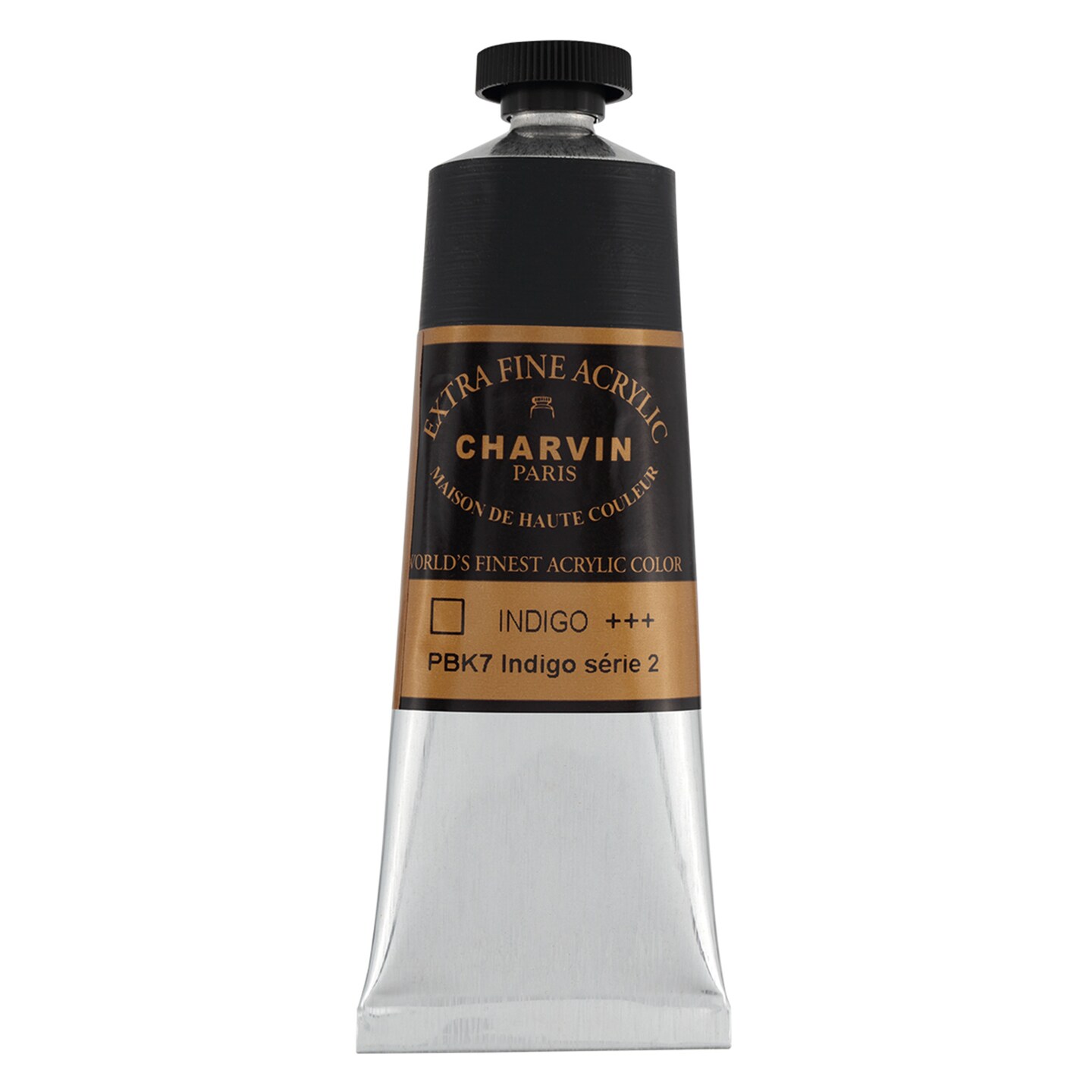 Charvin Extra Fine Professional Acrylic Paint - Indigo, 150ml Tube, Triple-Milled, Lightfast Pigments, Open Stock Artist Acrylic Paints in Nature-Inspired Hues