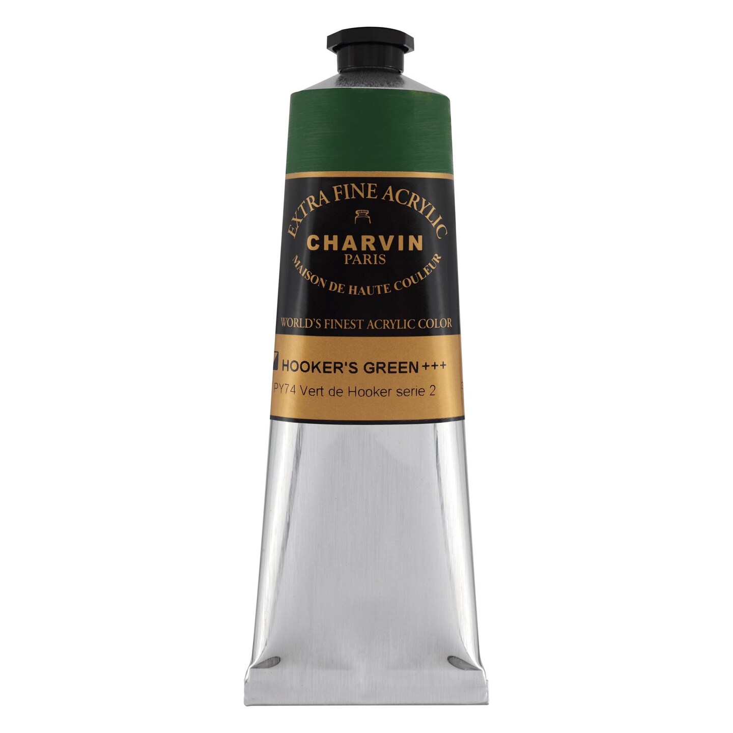 Charvin Extra Fine Professional Acrylic Paint - Hooker's Green, 150ml Tube, Triple-Milled, Lightfast Pigments, Open Stock Artist Acrylic Paints in Nature-Inspired Hues