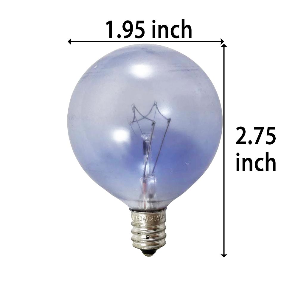 2Pk - Philips 60w G16.5 Globe E12 Candelabra Base Natural Daylight Bulb