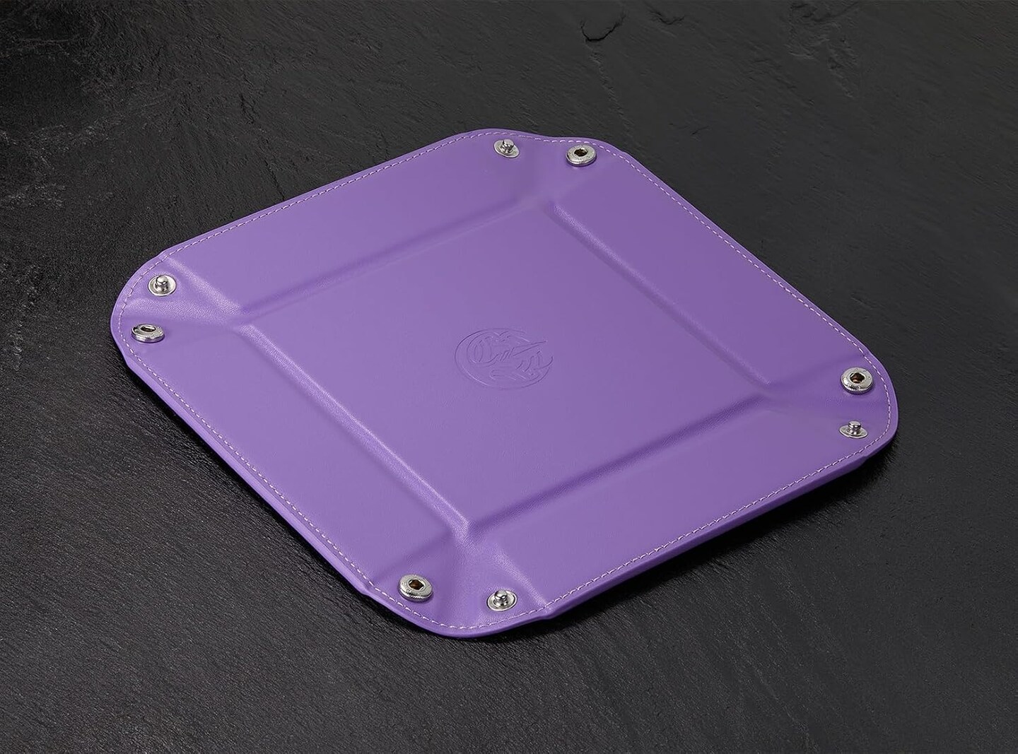 Jewelry Tray, Valet Tray PU Leather Catchall Tray for Women Key Wallet Coin Box Travel Valet Tray(Purple)