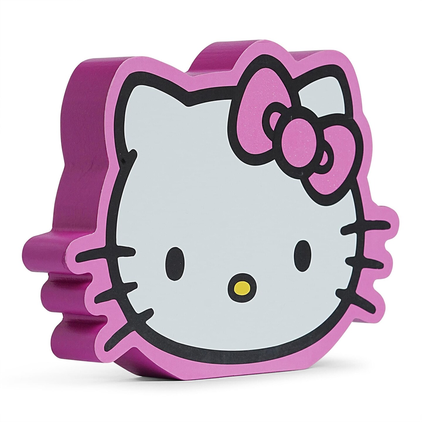 Sanrio Hello Kitty Glitter Bow Die-Cut Wooden Wall Art | 6 x 8 Inches