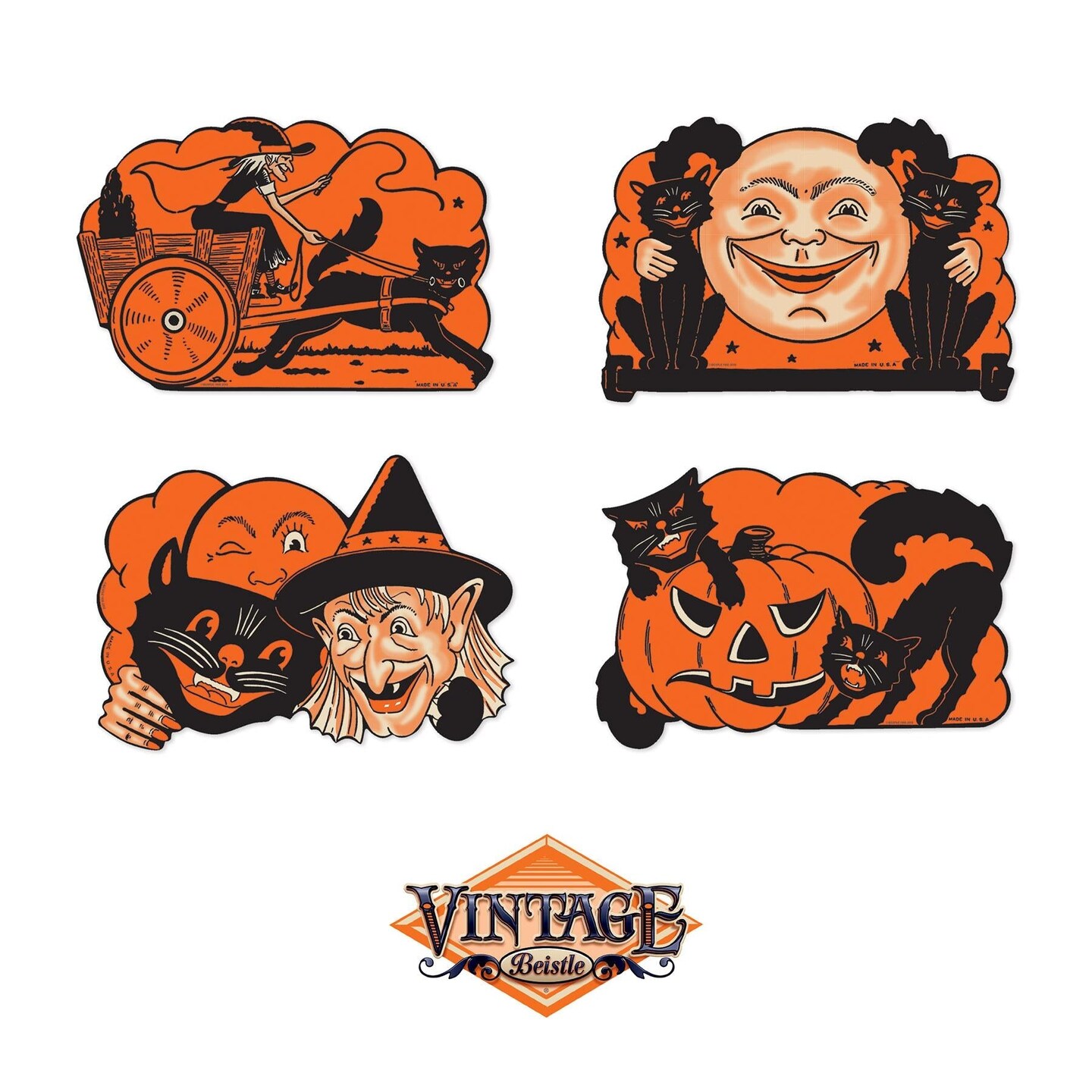 48 Pack Beistle 9 Inch Vintage Halloween Cutouts