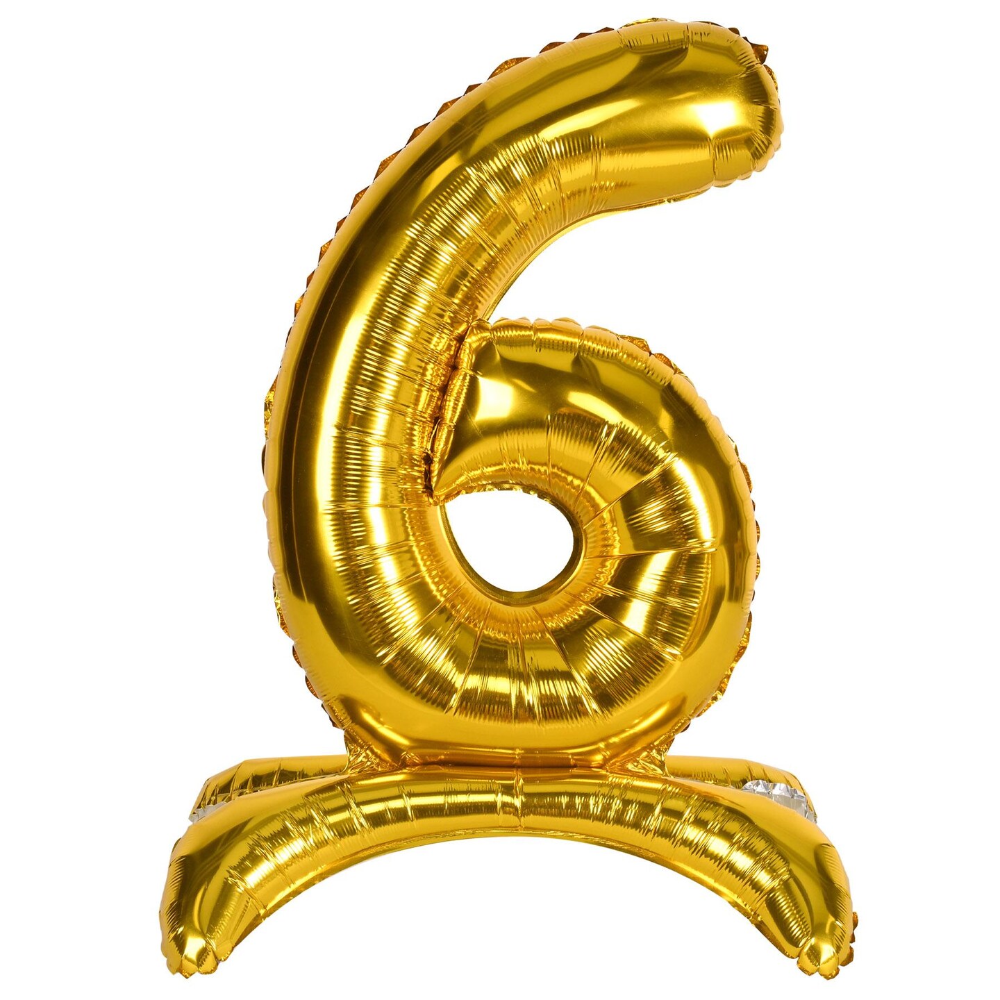 6 Pack Beistle Self-Standing Balloon Number 6