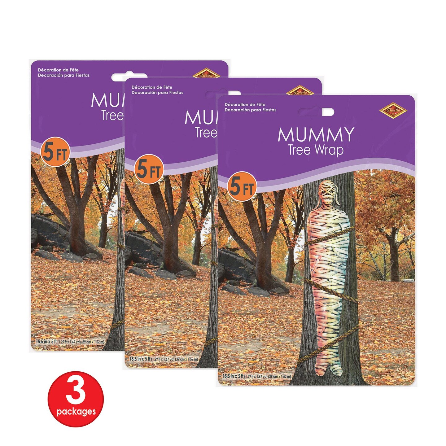 12 Pack Beistle Halloween Mummy Tree Wrap Decoration