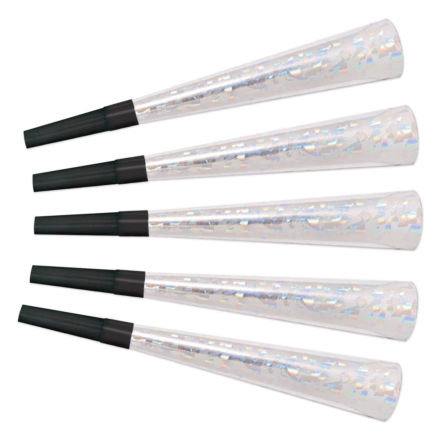 100 Pack Beistle Swingin&#x27; Silver New Years Party Horns