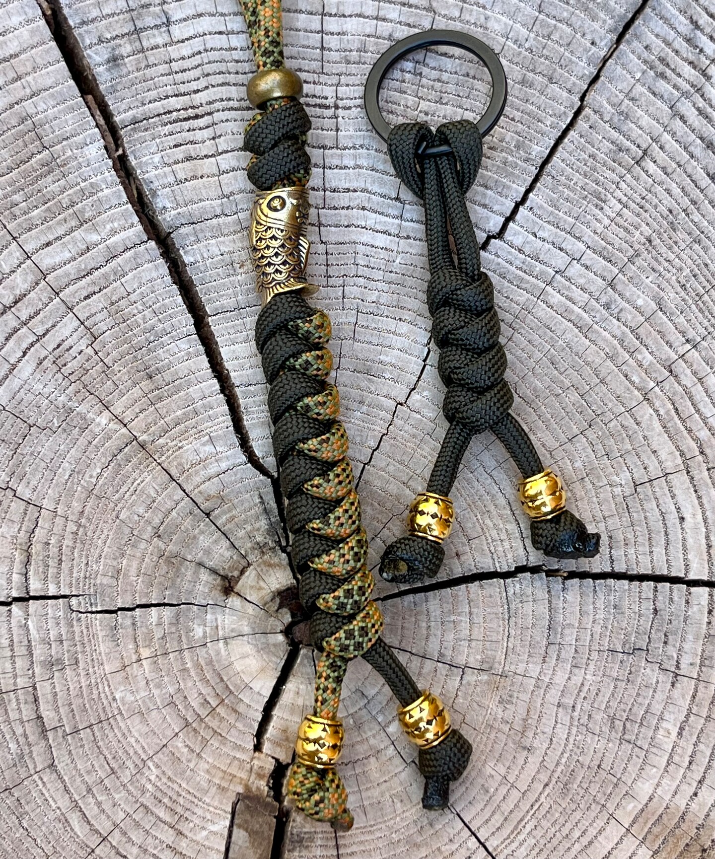 PC SET Fisherman's EDC Paracord Lanyard for Knife, Fisher