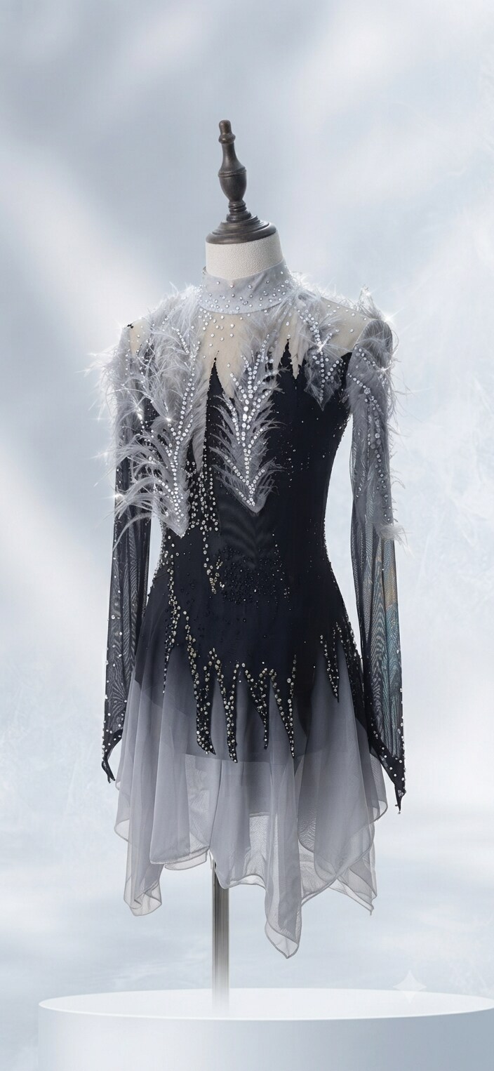 design skating dress Custom Figure Dress-Handmade to Your Design,Competition Performance Ice Skating Costume,Tailored Fit for Ice Sport Beach Cover-Up Linen Plus Size Brown Skating competition Size:L-40