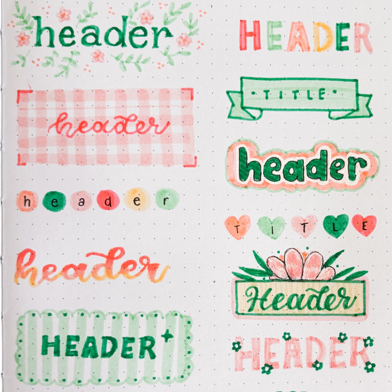 Decorative Headers with Tombow Dual Brush Pens