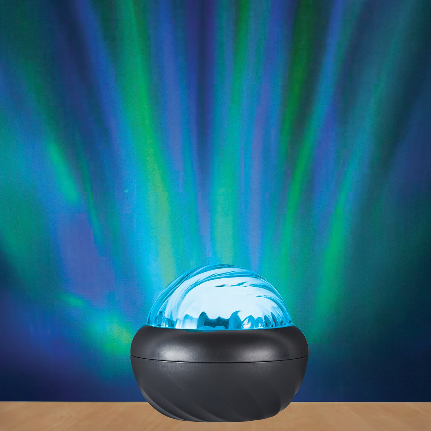 Collections Etc Color-Changing Aurora Night Light with Remote Control