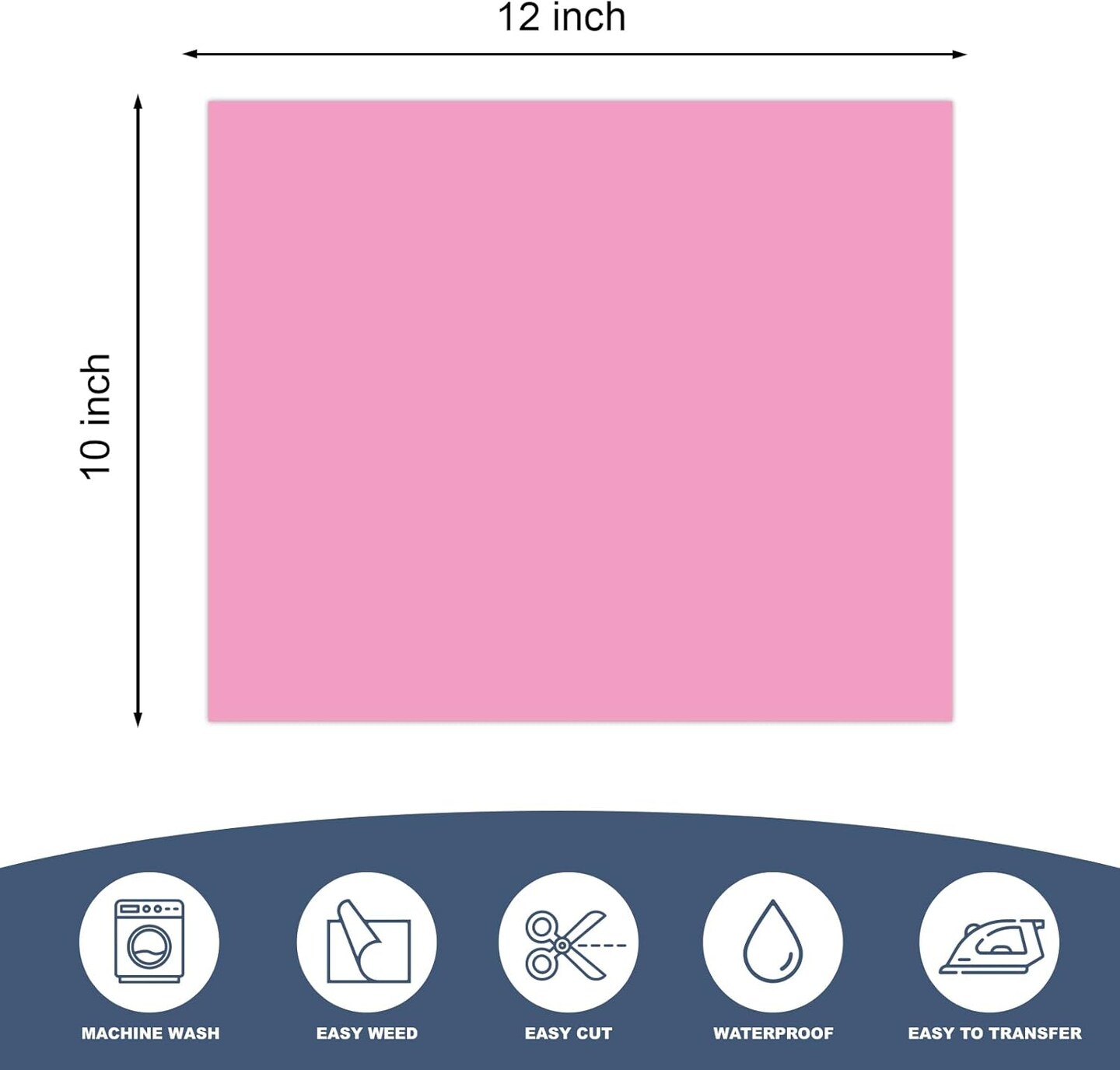 Puff Vinyl Heat Transfer, 12Pcs 12”X10” 3D Puff Heat Transfer Vinyl Sheets