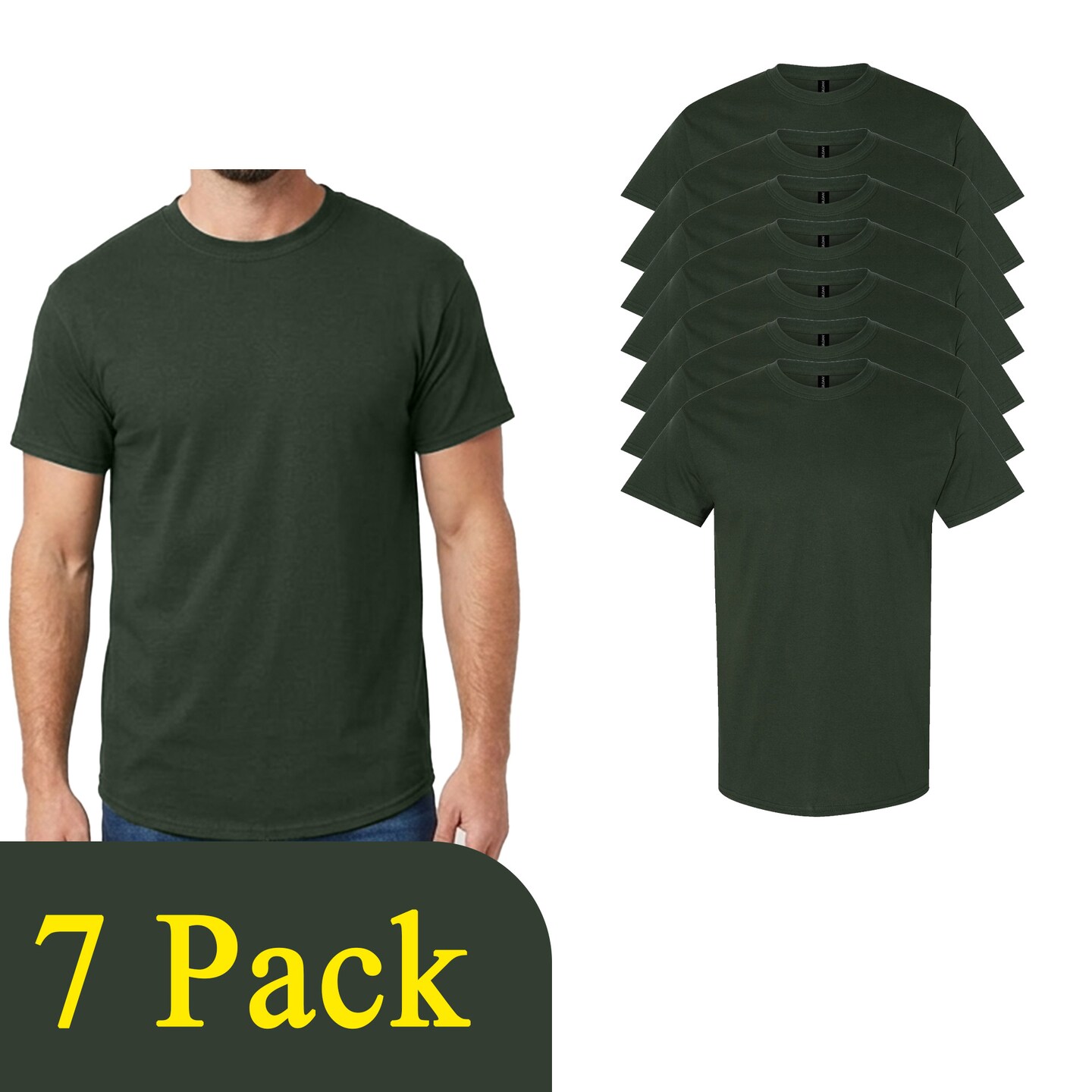Durable Ideal for Crafts Forest Green T-shirt, Gildan Men's Heavy Cotton T-Shirt