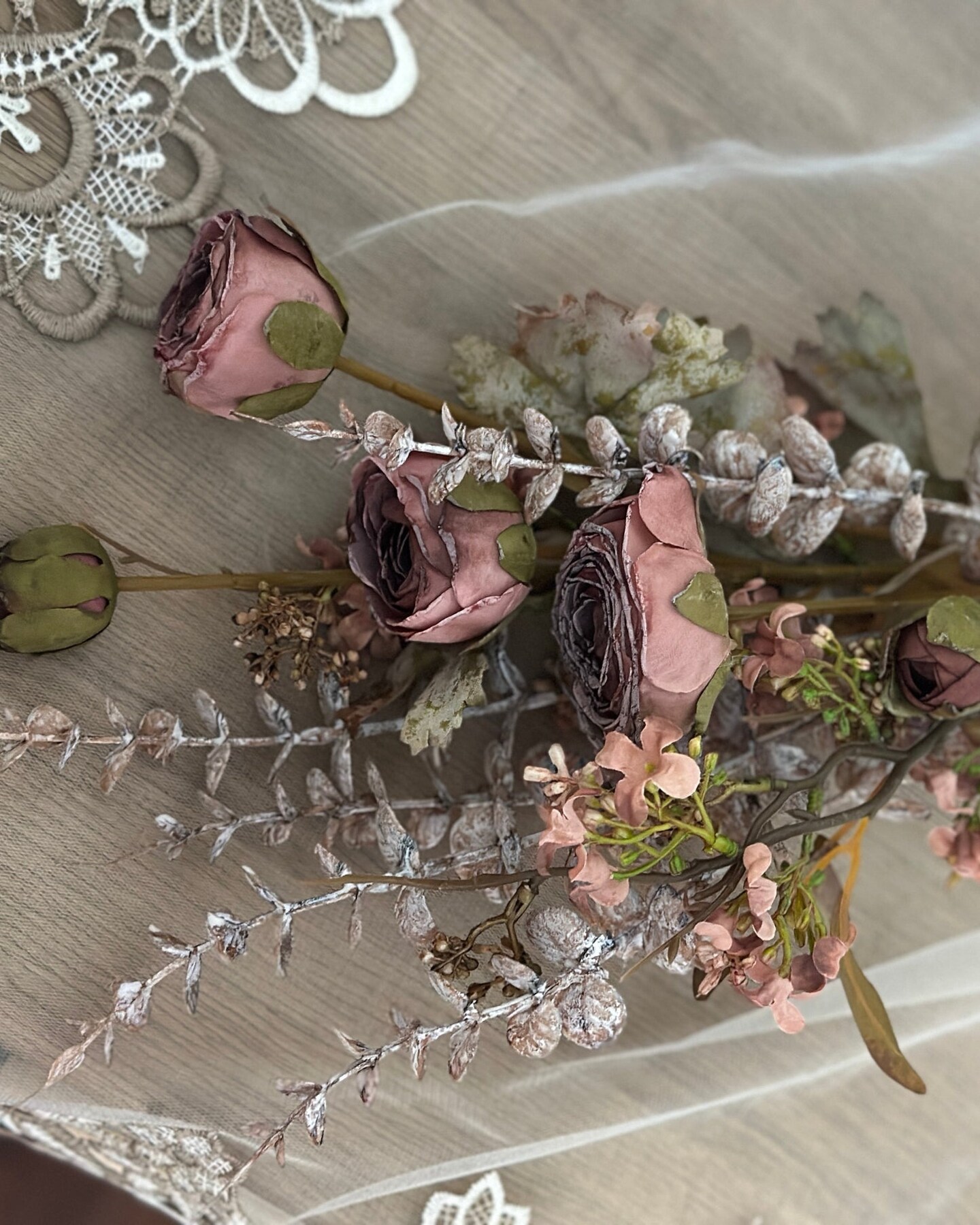 Faux Mixed Flower Arrangement Realistic Floral Bouquet Table Home Decor Accent