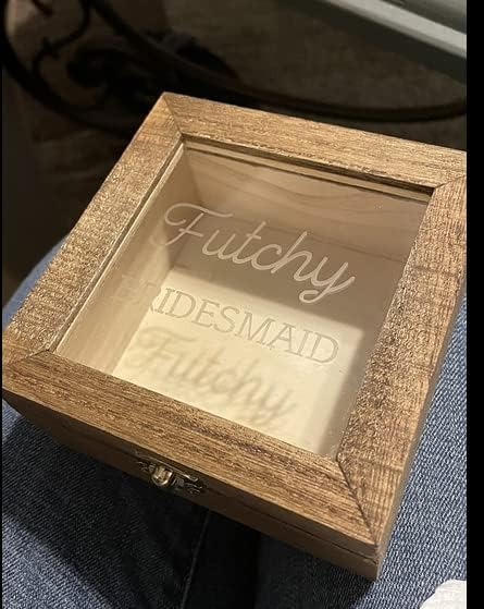 10 pc Set Unfinished Wood Craft Box with Window for Arts, Crafts and Birthday Party Favor DIY