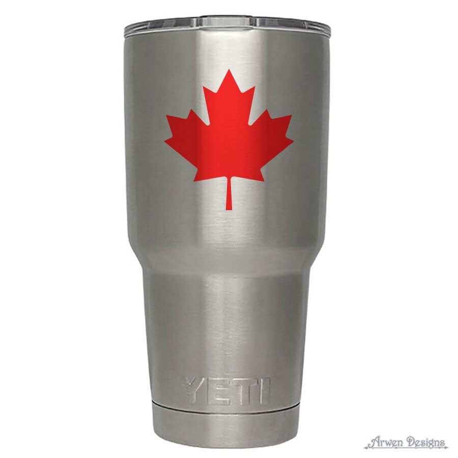 3-Pack Canada Maple Leaf Vinyl Bumper Stickers – Red & Multicolor For Car Or Motorcycle - View #3