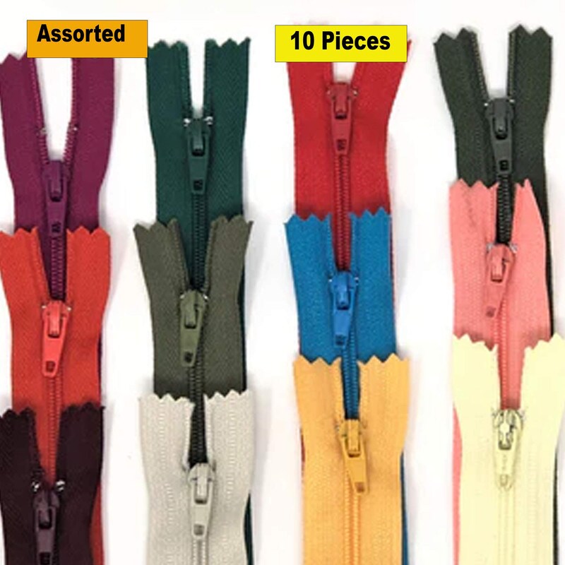 Nylon Zippers 5 Inches Coil #3 Closed Bottom
