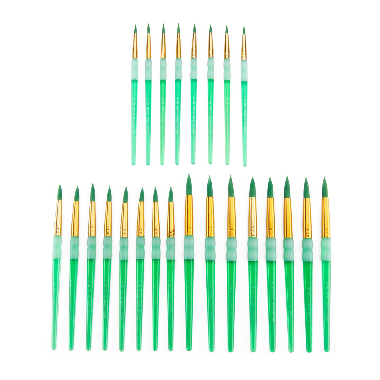 RCVP-BK202 | Big Kid's Choice™ 24pc Taklon Round Brush Classroom Value Pack