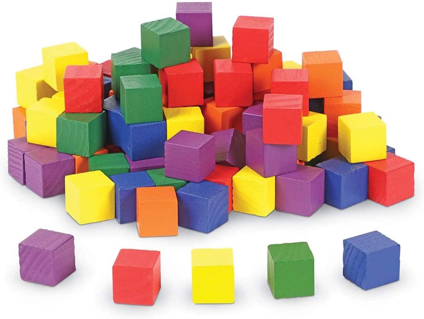 Wood Blocks for Crafts, Unfinished Wood Cubes, 1cm Natural Wooden Blocks
