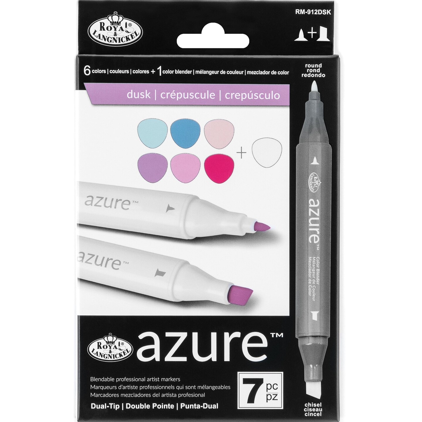 RM-912DSK | Azure&#x2122; 7pc Dusk Color Marker Set