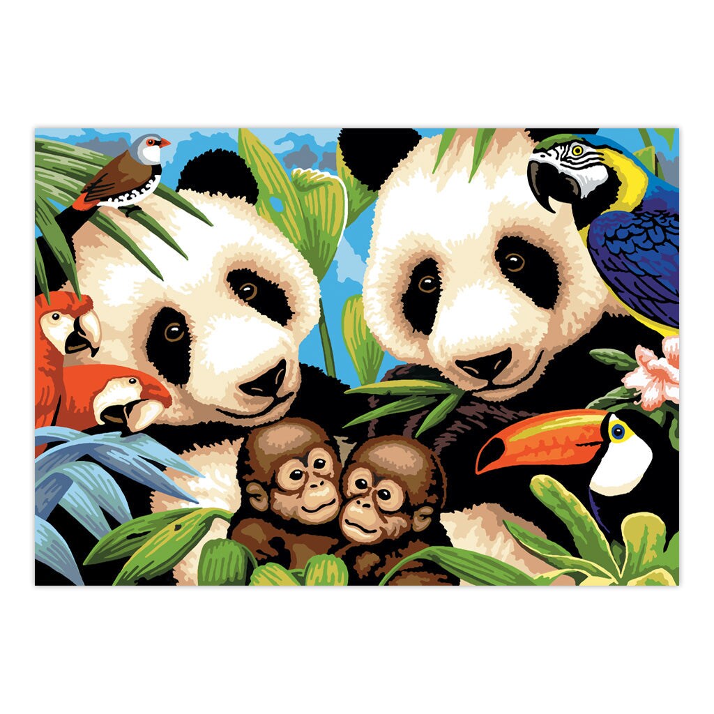 PJL8 | Painting by numbers&#x2122; 13pc 11.25&#x22; x 15.375&#x22; Endangered Animals Painting Project