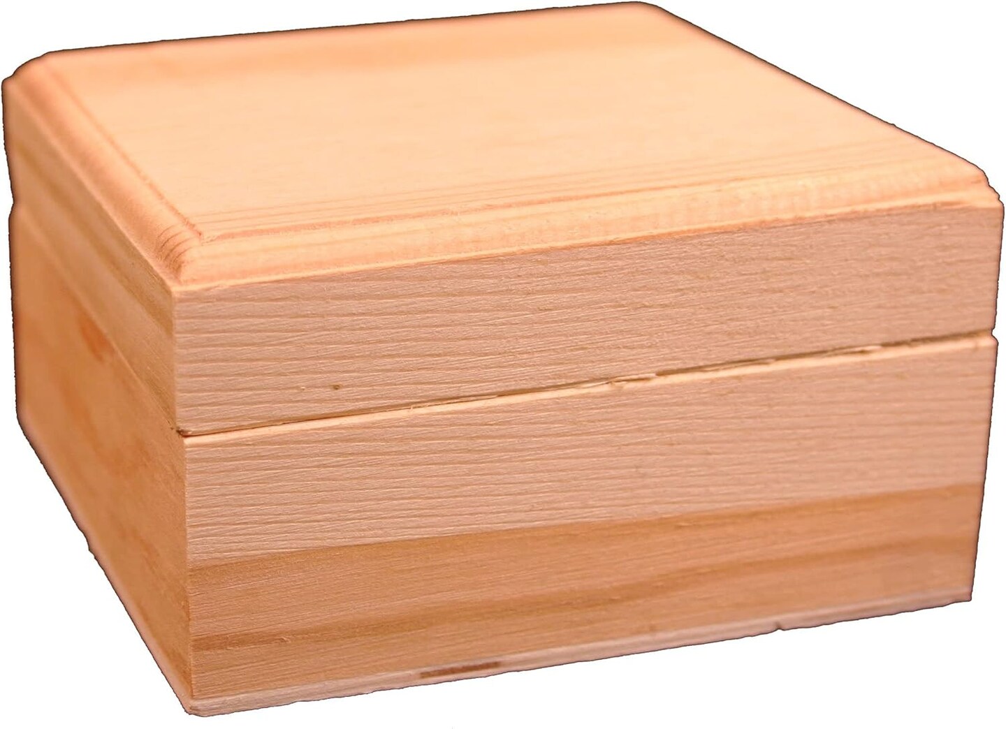 Unfinished Mini Wood Craft Box with Hinged Lid and Magnetic Closure, 3.5 Inch - Perfect for Arts, Crafts, and Personalized Gifts