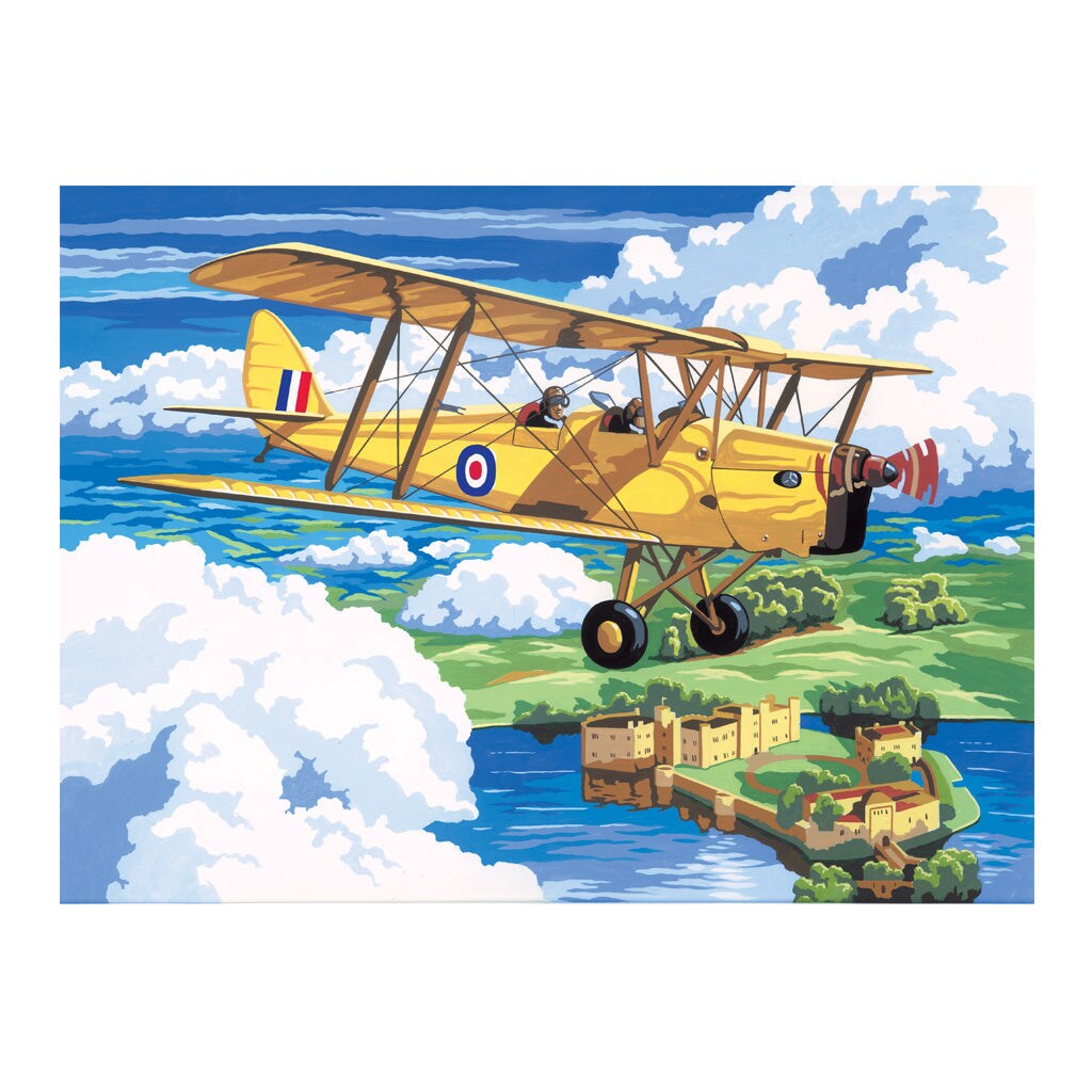 PAL4 | Painting by numbers&#x2122; 13pc 11.25&#x22; x 13.375&#x22; Nostalgic Plane Painting Project