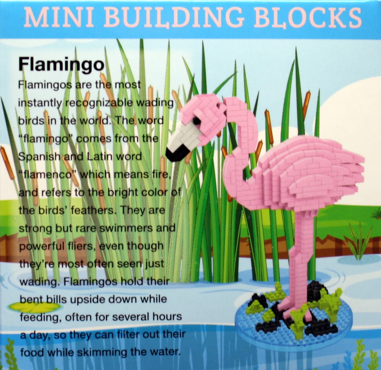Mini Building Blocks - Flamingo