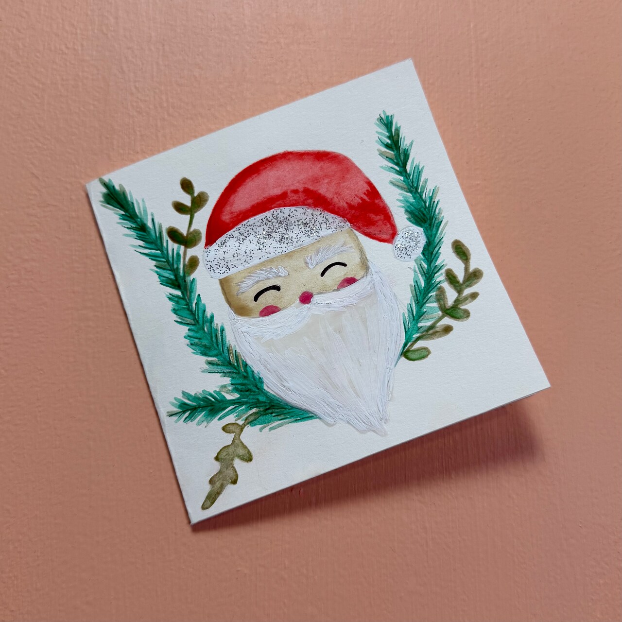 Kids Club: Watercolor Santa Cards