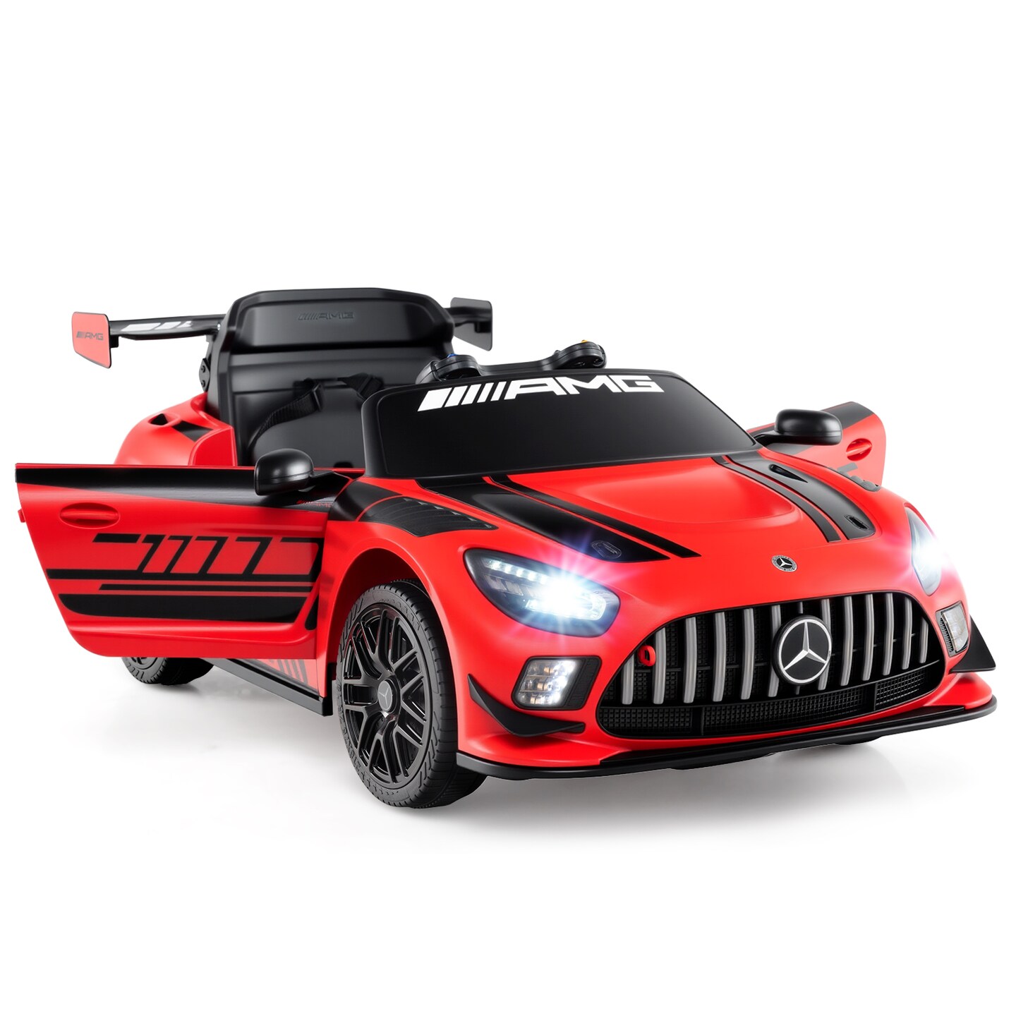 Licensed 12V Mercedes-AMG GT3 Ride-On Car for Kids Adjustable Speed Feature