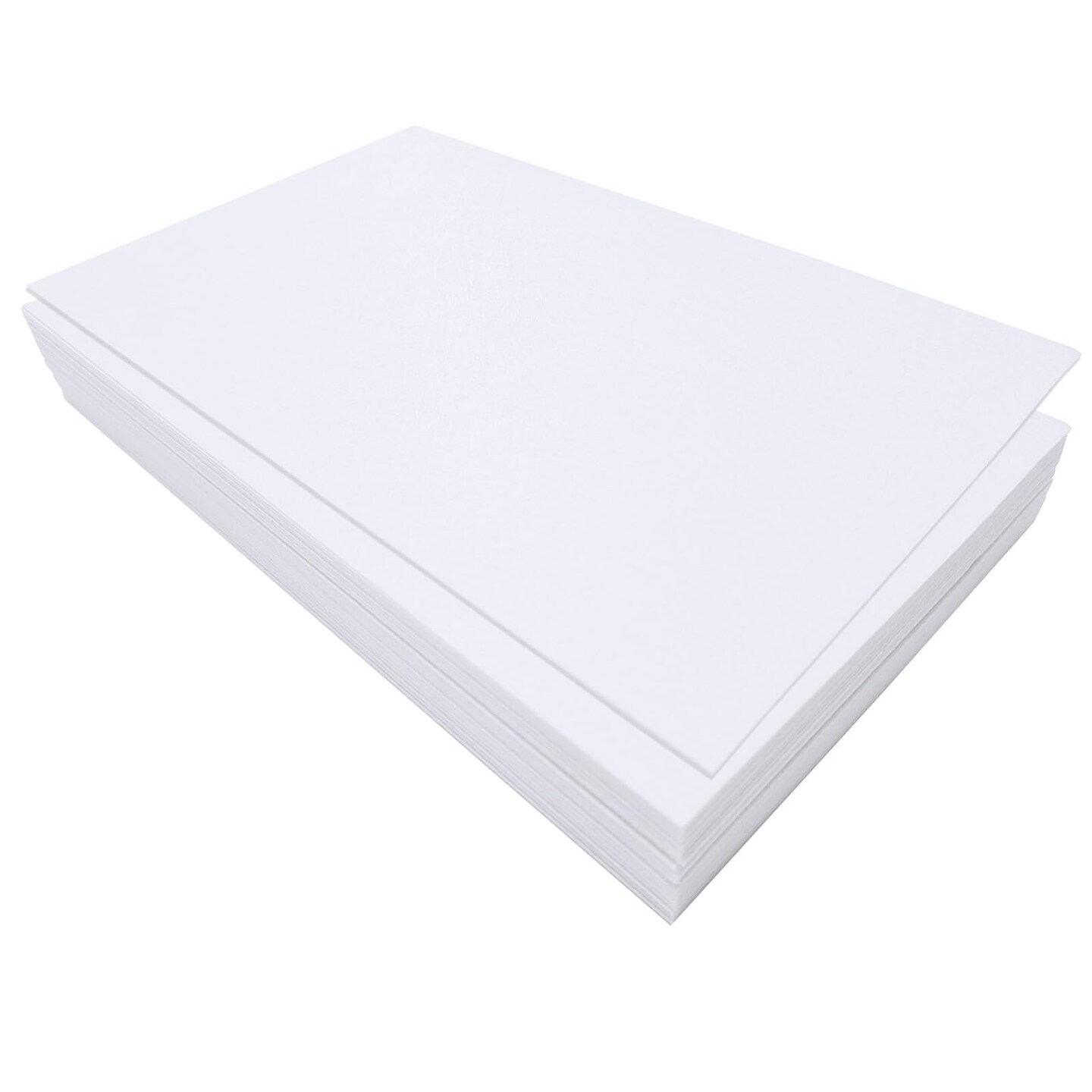Stiff Felt Sheets, 32 Pcs Felt Fabric, 7"×11.3" Color Felt for Crafts, Craft Felt Square for Sewing Embroidery Handwork and Festivals Party (White)