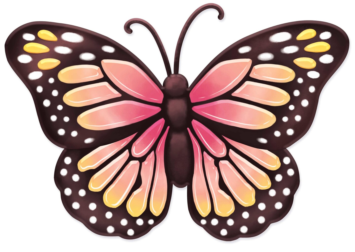Metal Butterfly 12" Inch Sign For Wreath Accents, Crafts, and Wall/Door Decorations