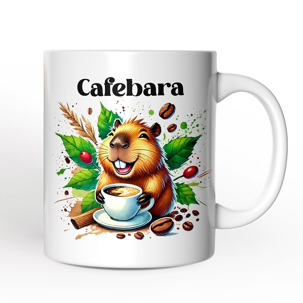 Cafebara Mug, Coffee and Capybara Lover Gift