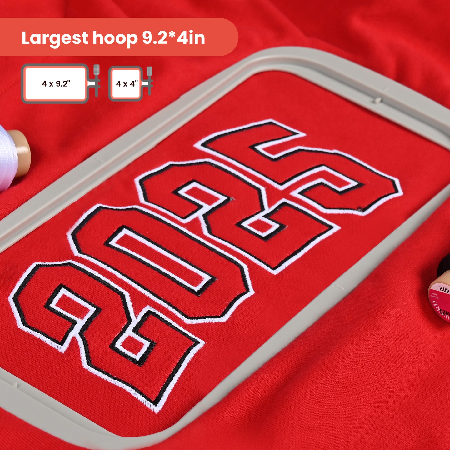 POOLIN EOC05RE(2in1) Sewing &#x26; Embroidery Machine Computerized 9.2x4in Large Area with 7in Big LCD Touchscreen Wifi Availabable with Starter Kit 207 stitches &#x26;156 built-in patterns Multi-functions for Business and Christmas Gift