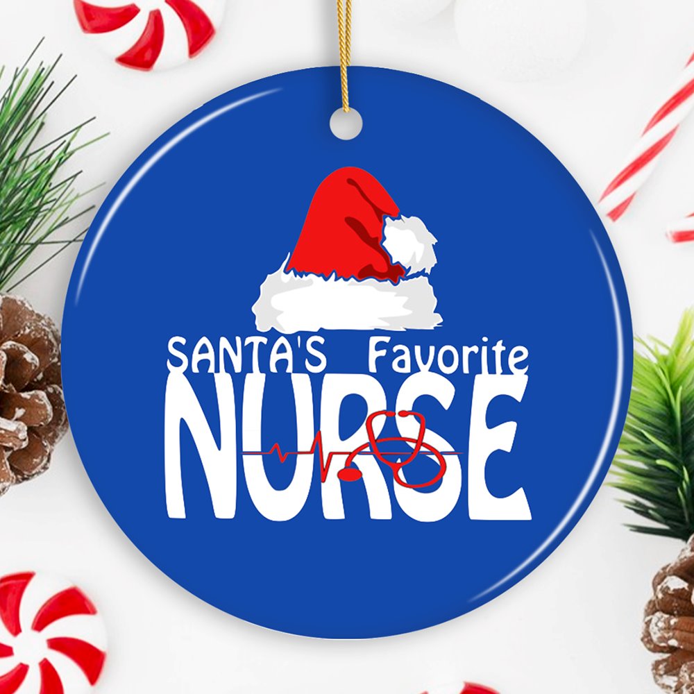Santas Favorite Nurse Christmas Ornament