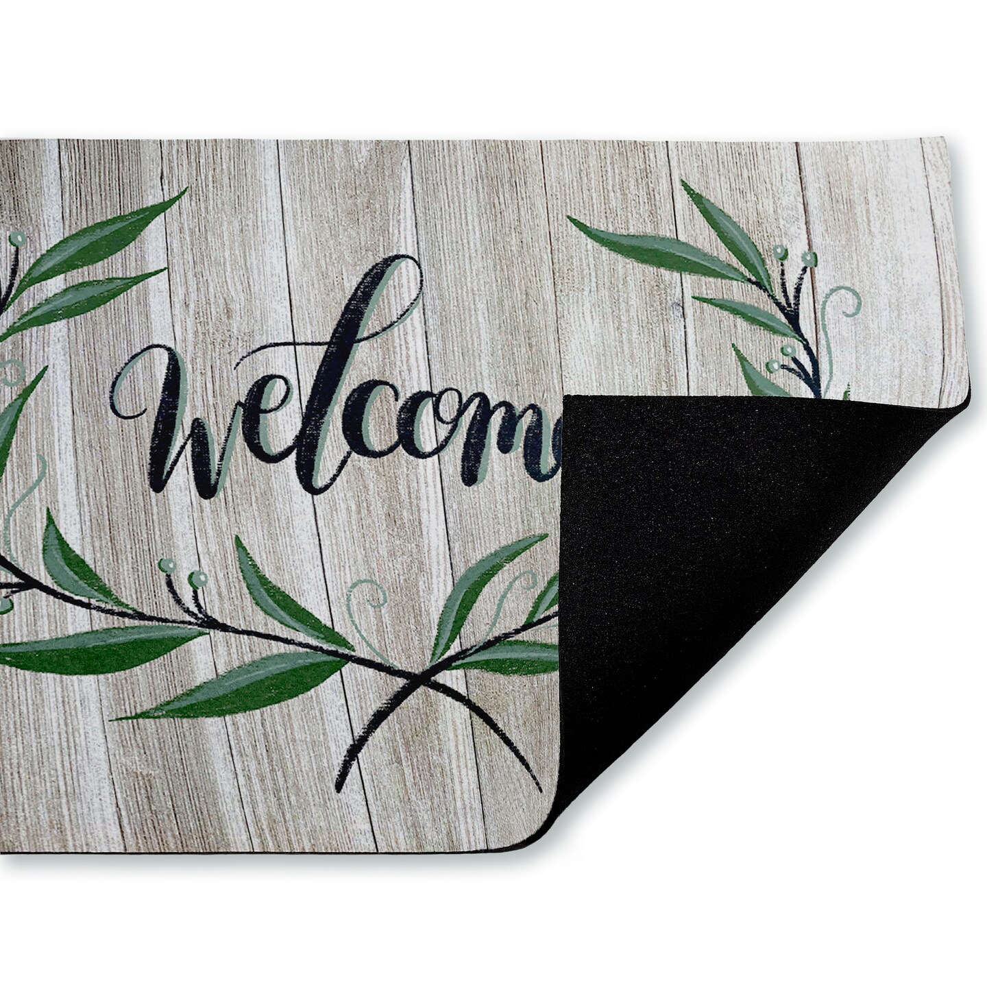 Stupell Industries Welcome over Rustic Shiplap Printed Outdoor Door Mat, design by Amanda McGee, 18"x30"