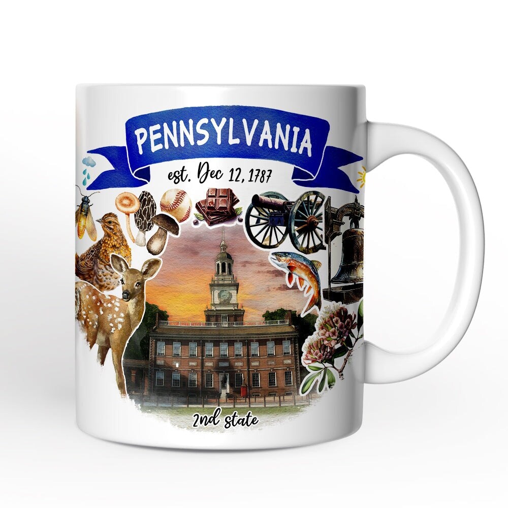 Artistic Pennsylvania State Themes and Landmarks Mug