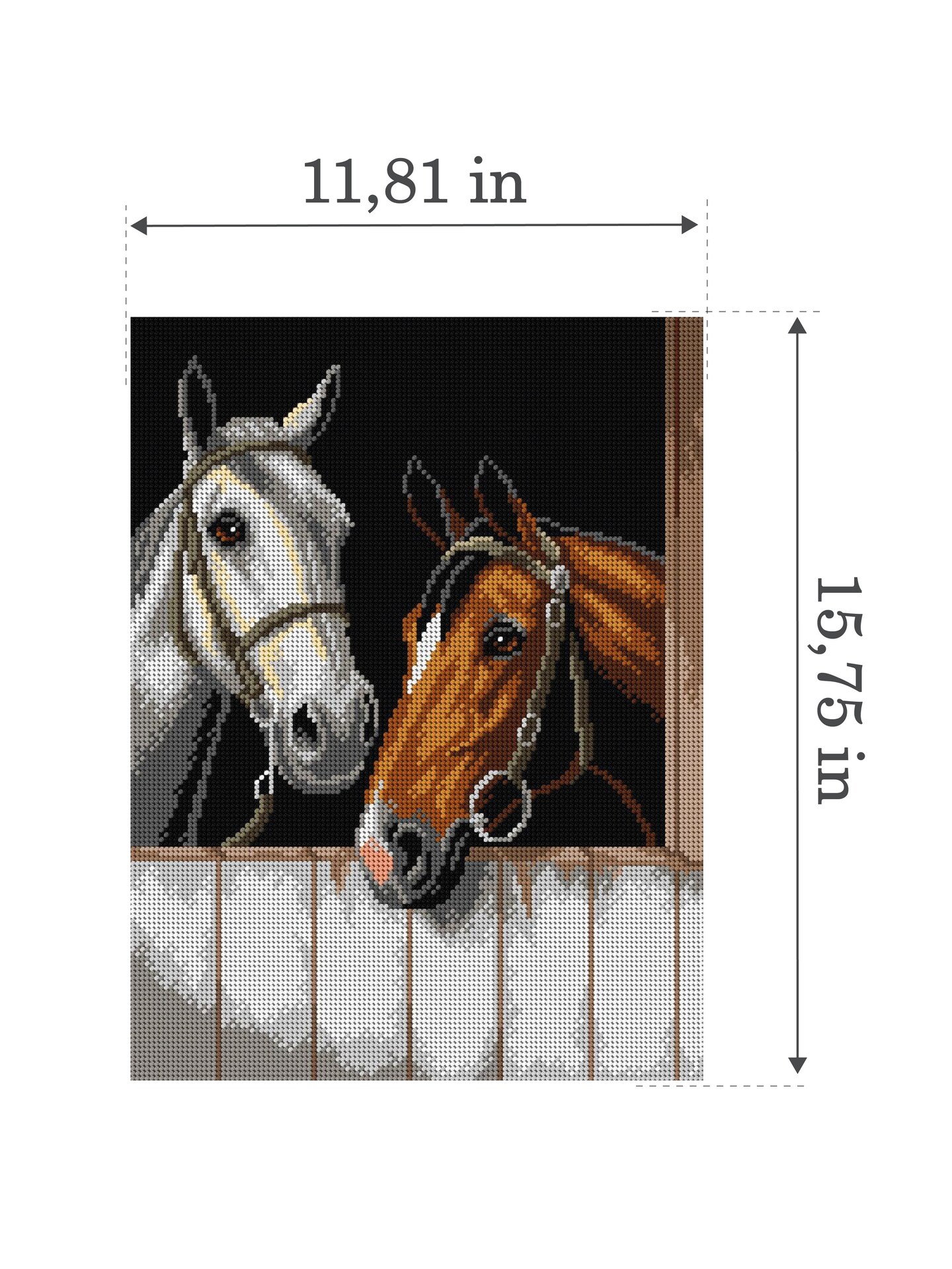 Spick and Span 3091J Needlepoint canvas for halfstitch without yarn