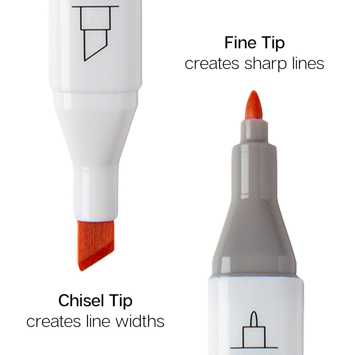 KINGART® PRO Double-Ended Art Alcohol Markers, 24 Portrait Palette Colors with Both Fine & Chisel Tips and Superior Blendability