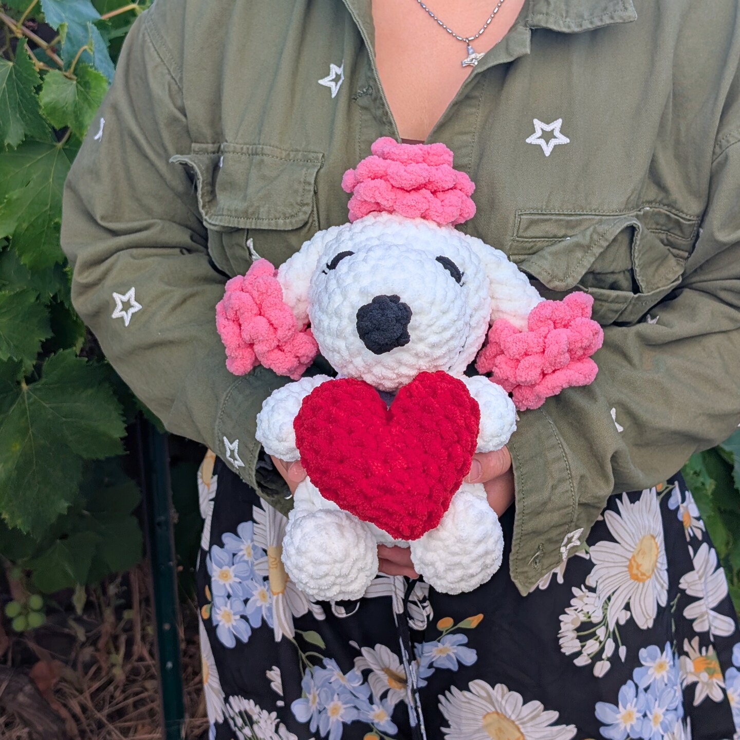 Fifi Poodle Heart Handmade Crochet Plush | Snoop Girlfriend Puppy