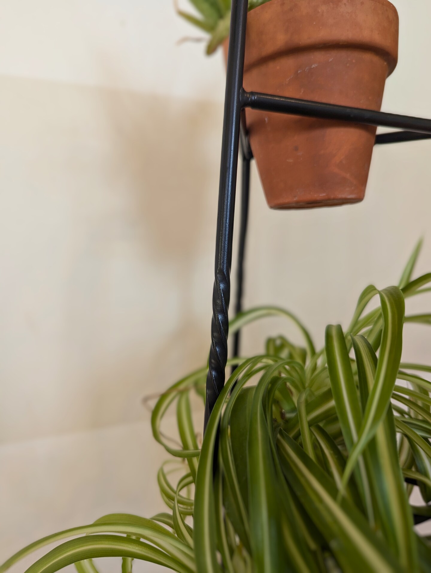 Three-Tier Wrought Iron Black Plant Stand – Plant Holder for Indoor Plants  and Flower Display | Rustic Home Decor | Amish Made in the USA | MakerPlace  by Michaels, image size:813x1080