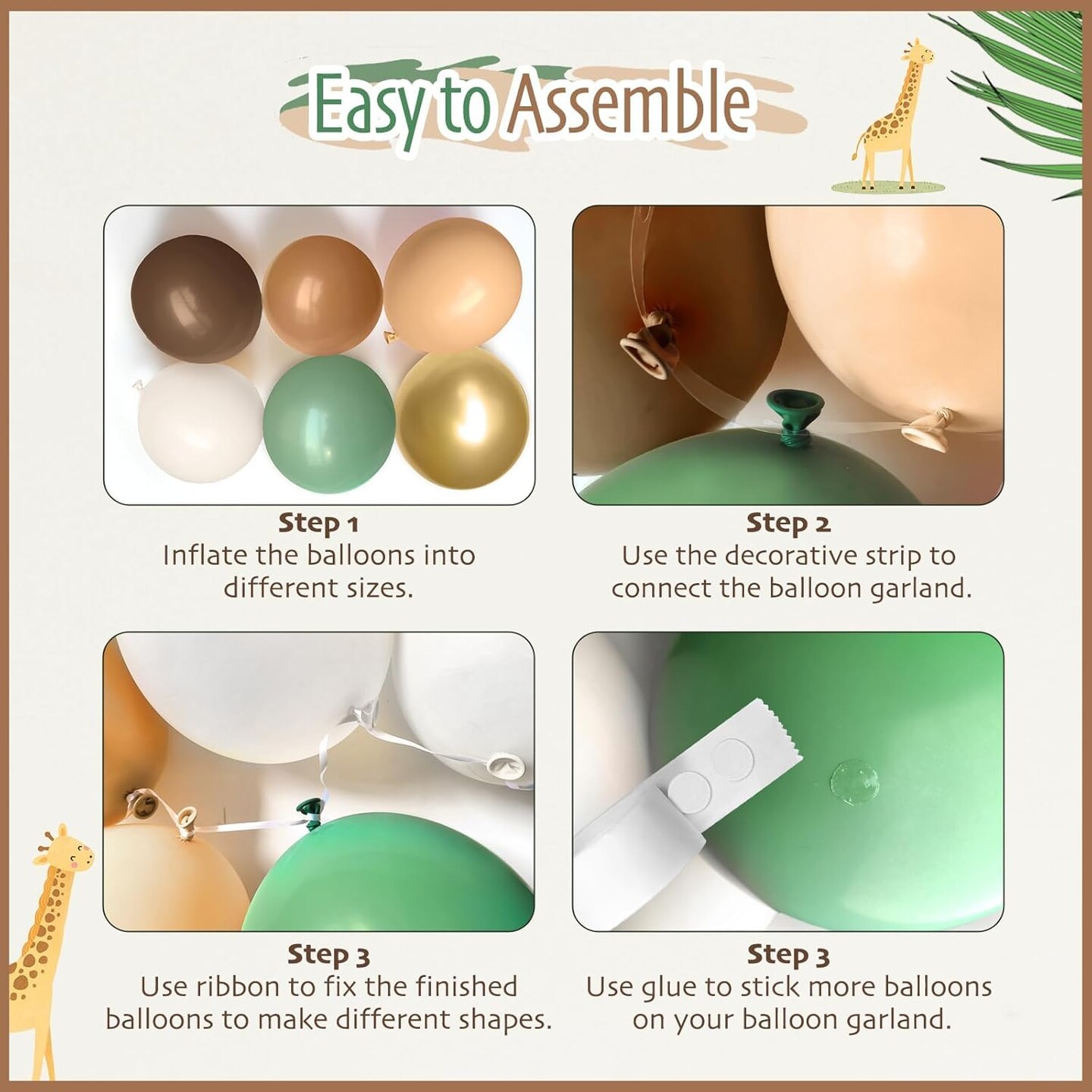 152pcs Sage Green Brown Balloon Garland Kit