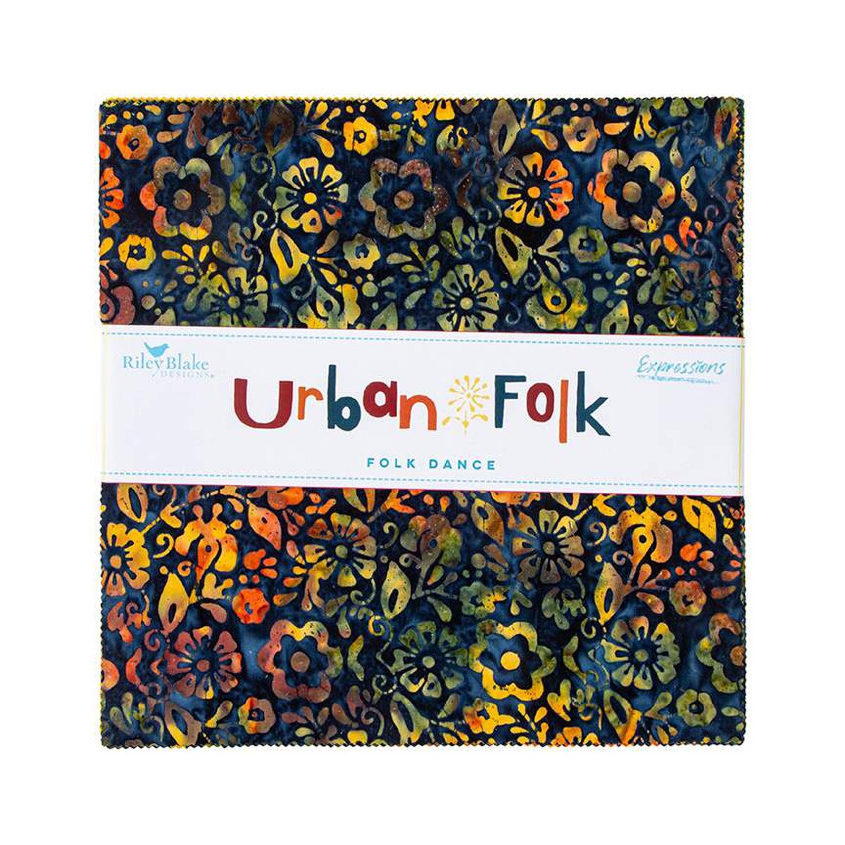 Expressions Batiks 10&#x22; Square Pack in Urban Folk Dance