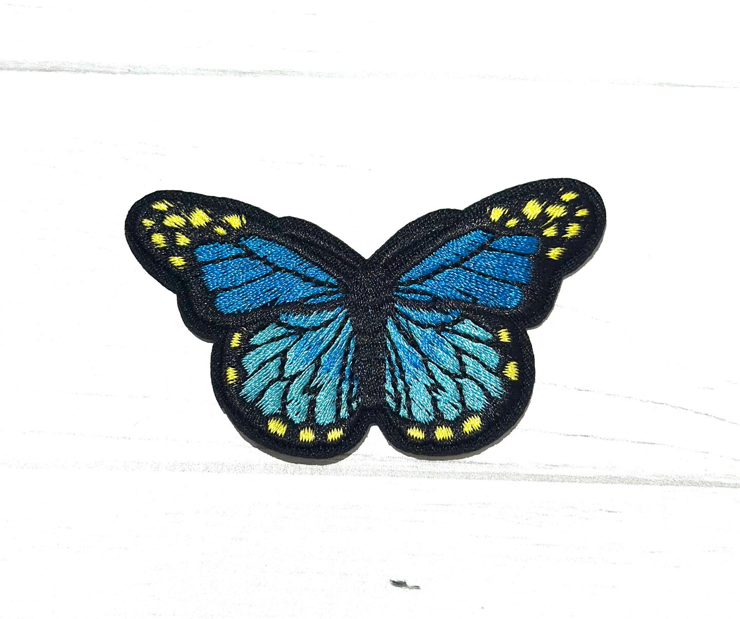 Monarch butterfly embroidered patch
