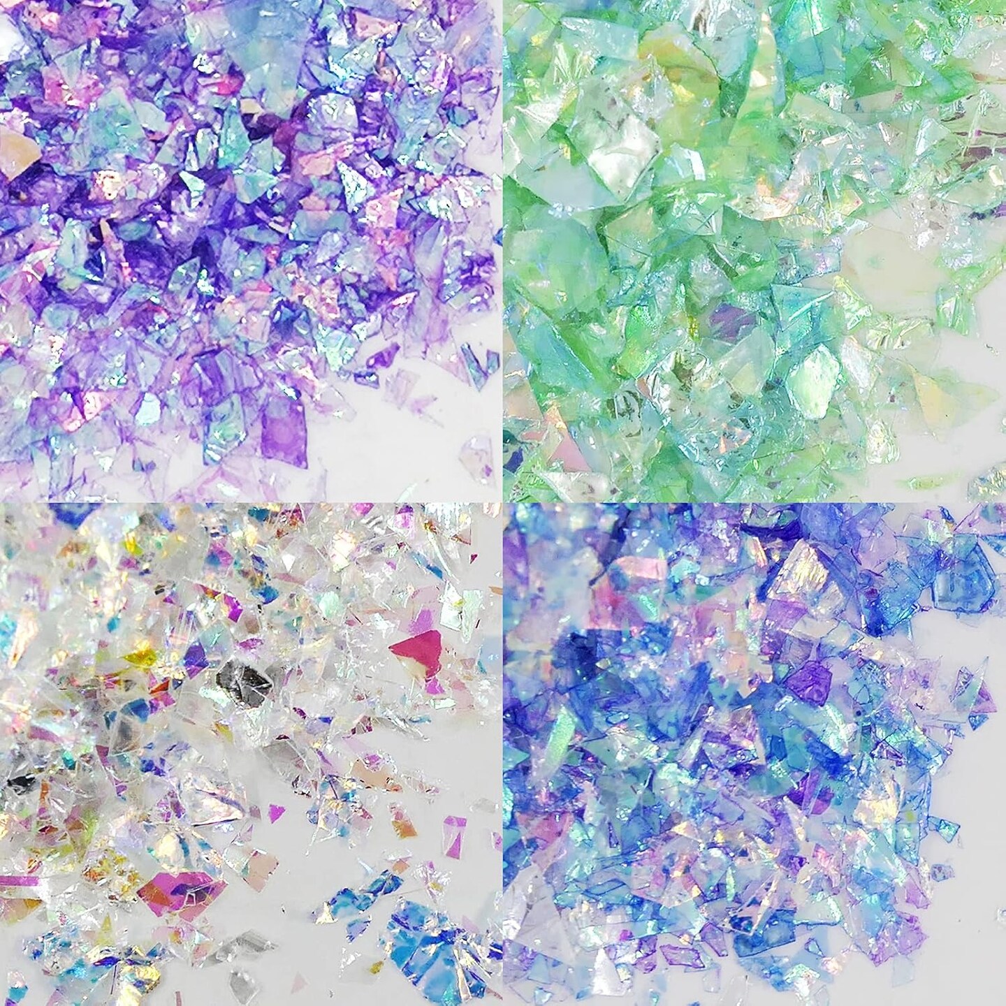 14 Colors Resin Chunky Glitter Flakes Irregular Iridescent Sparkles Glitters Confetti Craft Supplies