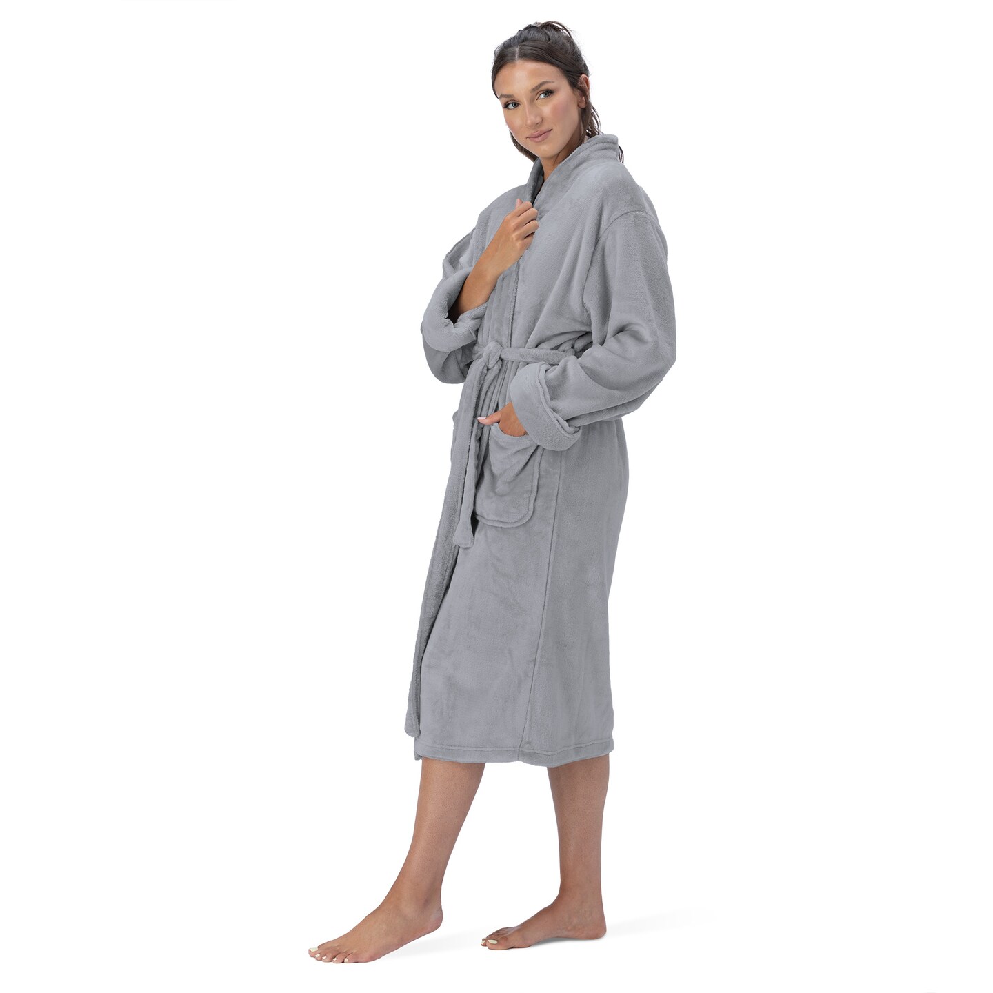 Northwest Unisex Lava Smoke Silk Touch S/M Bathrobe 23×41 Inches