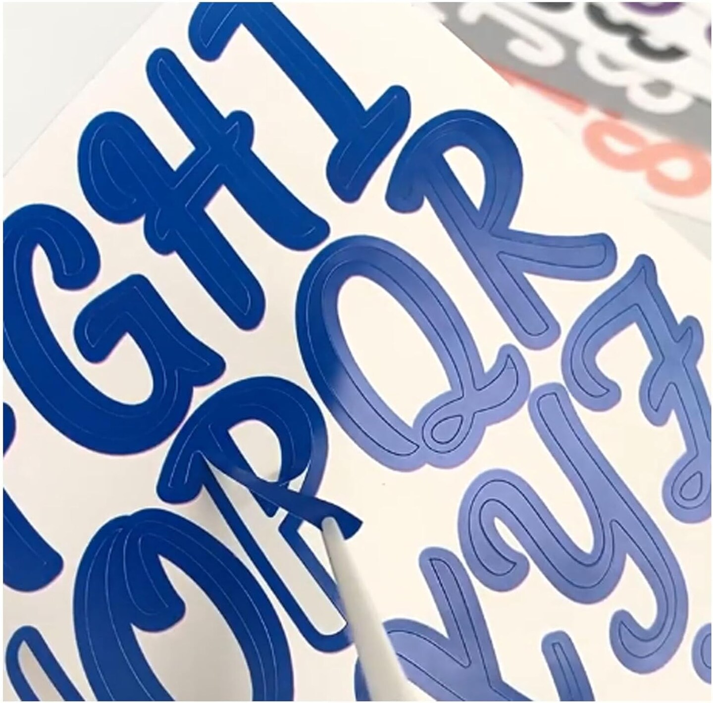 12 Sheets Multicolor Vinyl Letter & Number Stickers, 1 Inch Self-Adhesive Handwritten Alphabet Decals, Waterproof ABC Labels for Scrapbooking, Mailboxes & DIY Crafts